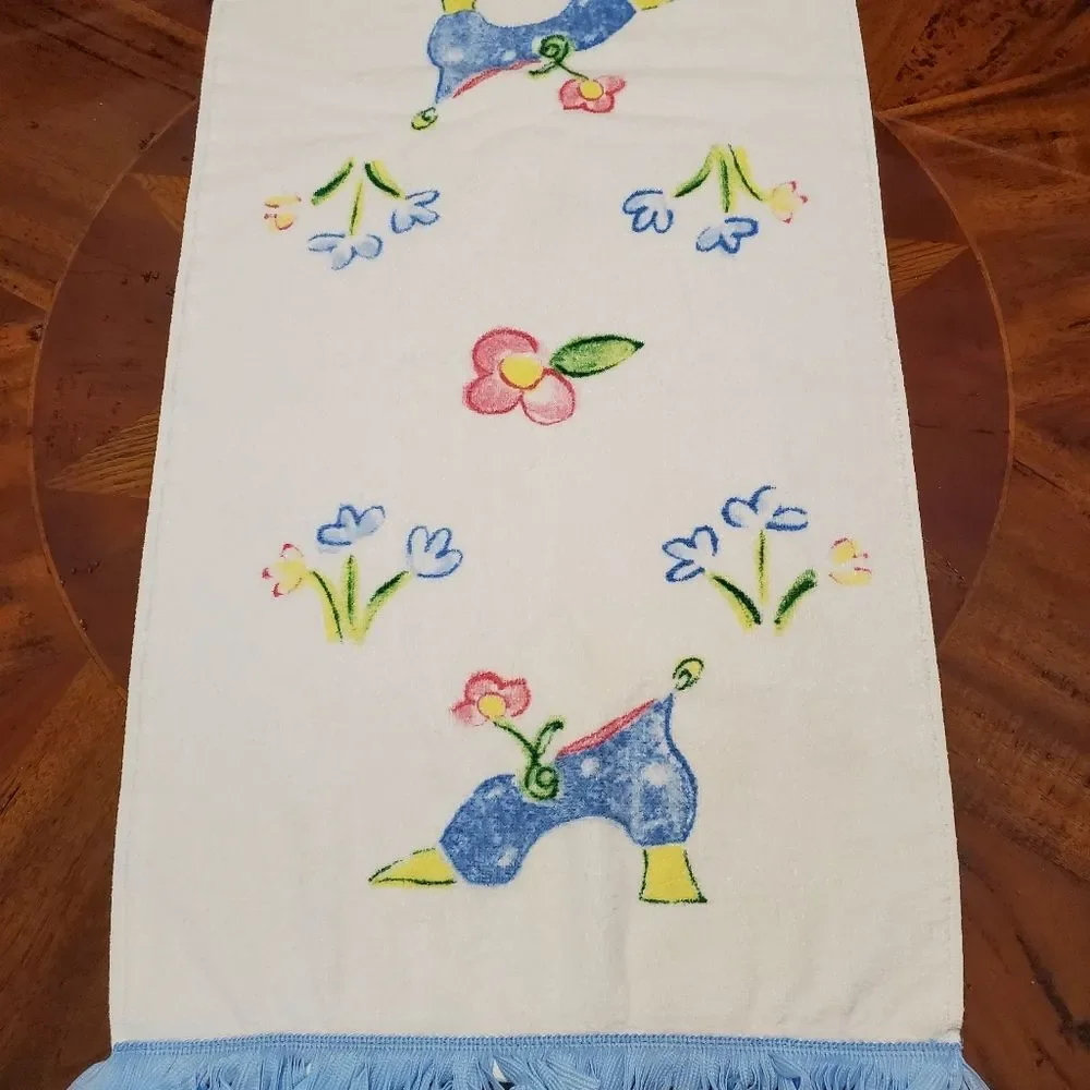 Whimsical Garden and Shoe Bath Towel Set